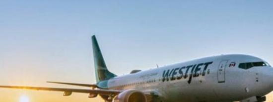 爱丁堡机场欢迎加拿大航空公司WestJet抵达首都