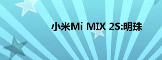 小米Mi MIX 2S:明珠