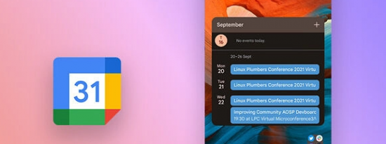 谷歌日历小部件终于有了一个按钮来快速添加事件