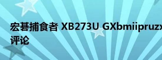 宏碁捕食者 XB273U GXbmiipruzx 显示器评论