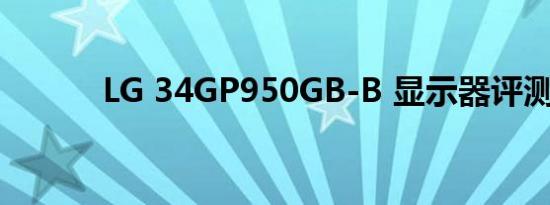 LG 34GP950GB-B 显示器评测