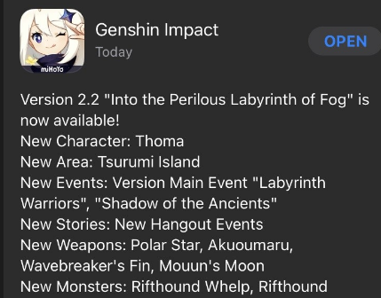Genshin Impact在iOS上获得120fps的支持