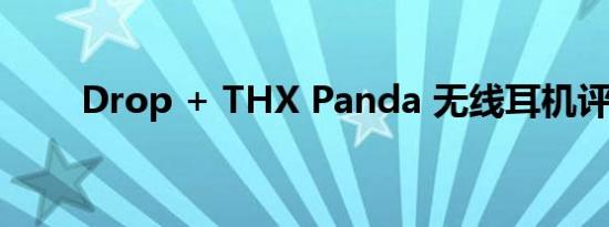 Drop + THX Panda 无线耳机评测