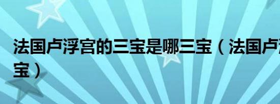 法国卢浮宫的三宝是哪三宝（法国卢浮宫的三宝）