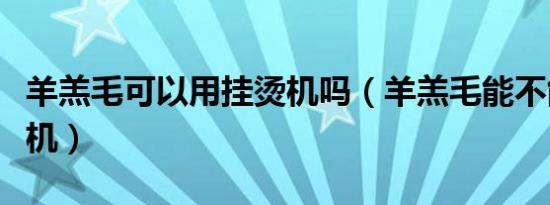 羊羔毛可以用挂烫机吗（羊羔毛能不能用挂烫机）