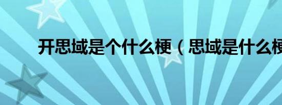 开思域是个什么梗（思域是什么梗）