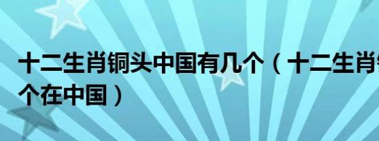 十二生肖铜头中国有几个（十二生肖铜首有几个在中国）