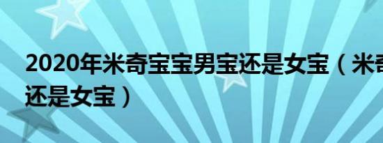 2020年米奇宝宝男宝还是女宝（米奇是男宝还是女宝）