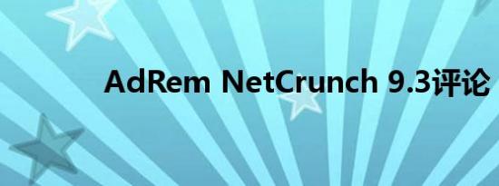 AdRem NetCrunch 9.3评论