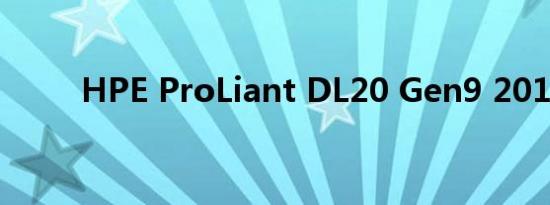 HPE ProLiant DL20 Gen9 2017