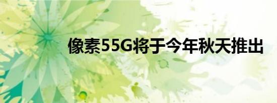 像素55G将于今年秋天推出