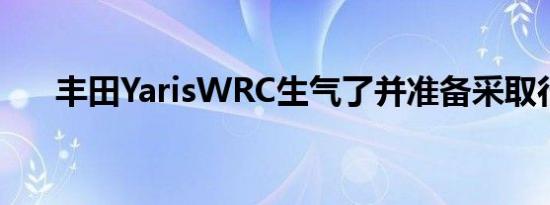 丰田YarisWRC生气了并准备采取行动