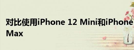 对比使用iPhone 12 Mini和iPhone 12 Pro Max