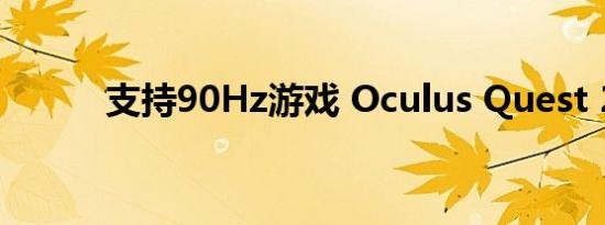 支持90Hz游戏 Oculus Quest 2