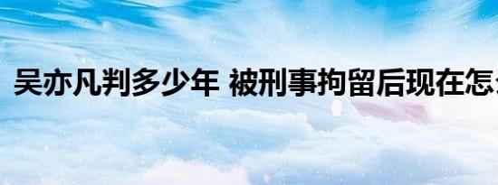吴亦凡判多少年 被刑事拘留后现在怎么样了