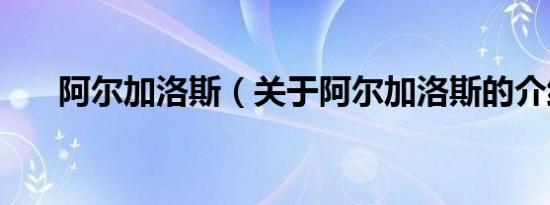 阿尔加洛斯（关于阿尔加洛斯的介绍）