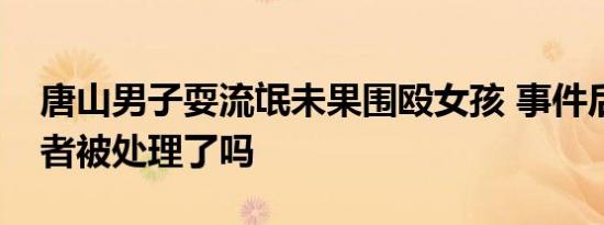 唐山男子耍流氓未果围殴女孩 事件后续打人者被处理了吗