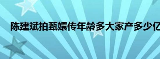 陈建斌拍甄嬛传年龄多大家产多少亿元吗