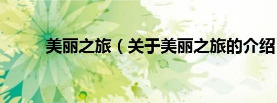 美丽之旅（关于美丽之旅的介绍）