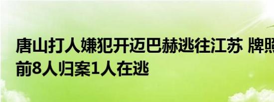 唐山打人嫌犯开迈巴赫逃往江苏 牌照7777目前8人归案1人在逃