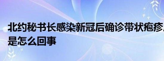 北约秘书长感染新冠后确诊带状疱疹居家办公是怎么回事