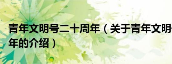 青年文明号二十周年（关于青年文明号二十周年的介绍）