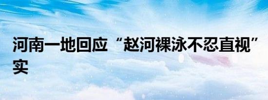 河南一地回应“赵河裸泳不忍直视”：情况属实