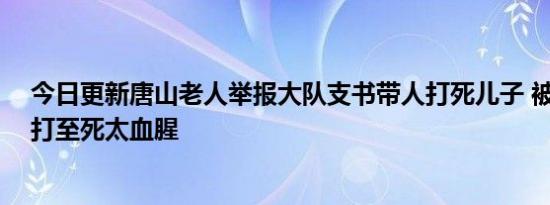 今日更新唐山老人举报大队支书带人打死儿子 被20多人殴打至死太血腥