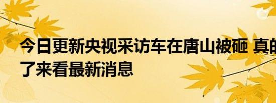 今日更新央视采访车在唐山被砸 真的太可怕了来看最新消息