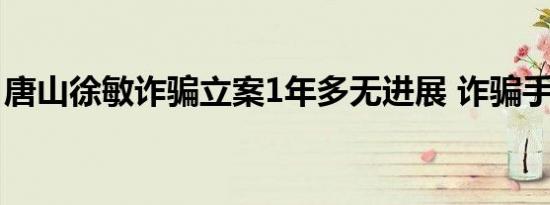 唐山徐敏诈骗立案1年多无进展 诈骗手段揭晓