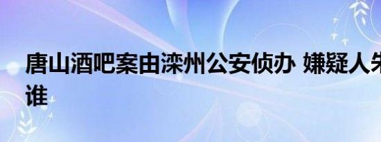 唐山酒吧案由滦州公安侦办 嫌疑人朱某斌是谁