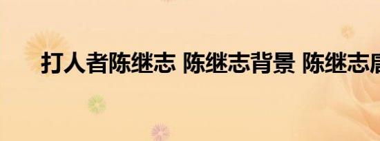 打人者陈继志 陈继志背景 陈继志唐山