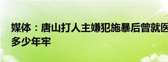 媒体：唐山打人主嫌犯施暴后曾就医 他会坐多少年牢