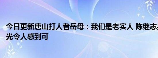 今日更新唐山打人者岳母：我们是老实人 陈继志身份背景曝光令人感到可