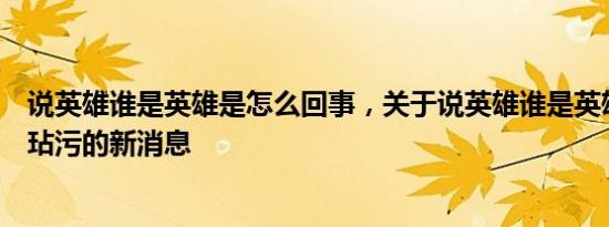 说英雄谁是英雄是怎么回事，关于说英雄谁是英雄雷纯被谁玷污的新消息