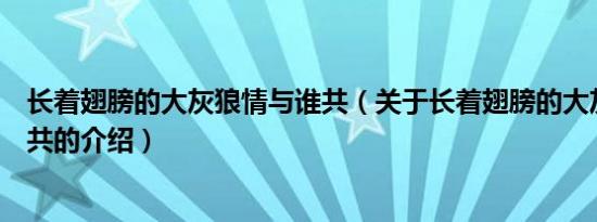 长着翅膀的大灰狼情与谁共（关于长着翅膀的大灰狼情与谁共的介绍）