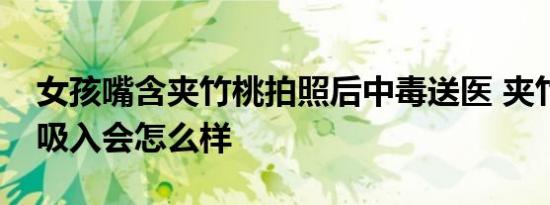 女孩嘴含夹竹桃拍照后中毒送医 夹竹桃花粉吸入会怎么样
