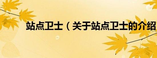 站点卫士（关于站点卫士的介绍）
