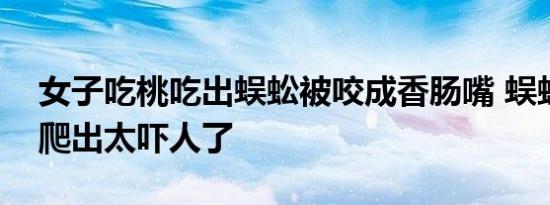 女子吃桃吃出蜈蚣被咬成香肠嘴 蜈蚣从桃内爬出太吓人了