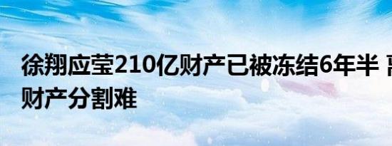 徐翔应莹210亿财产已被冻结6年半 离婚不成财产分割难