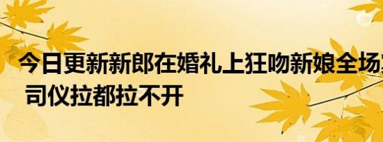 今日更新新郎在婚礼上狂吻新娘全场宾客沸腾 司仪拉都拉不开