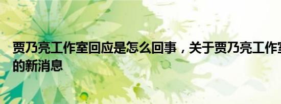 贾乃亮工作室回应是怎么回事，关于贾乃亮工作室回应复婚的新消息