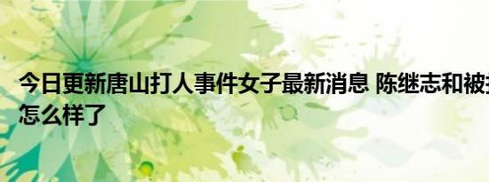 今日更新唐山打人事件女子最新消息 陈继志和被打女生现在怎么样了
