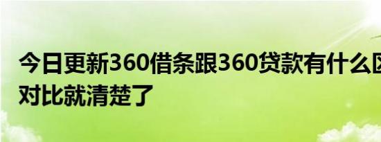 今日更新360借条跟360贷款有什么区别 经过对比就清楚了