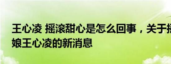 王心凌 摇滚甜心是怎么回事，关于摇滚吧姑娘王心凌的新消息