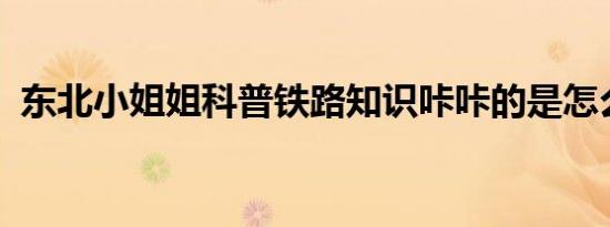 东北小姐姐科普铁路知识咔咔的是怎么回事