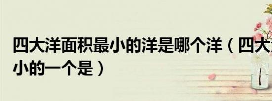 四大洋面积最小的洋是哪个洋（四大洋面积最小的一个是）