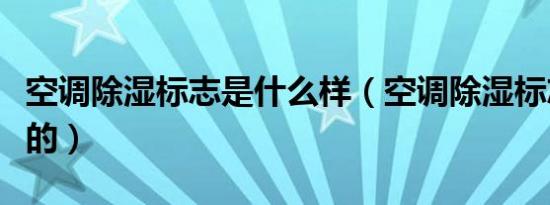 空调除湿标志是什么样（空调除湿标志是怎样的）