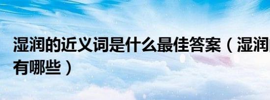 湿润的近义词是什么最佳答案（湿润的近义词有哪些）