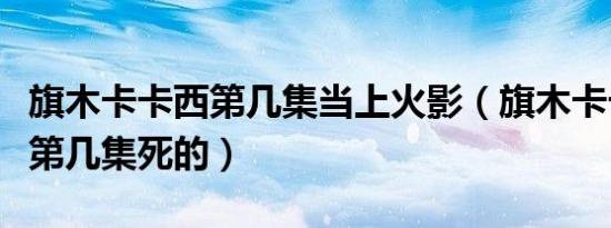 旗木卡卡西第几集当上火影（旗木卡卡西是在第几集死的）